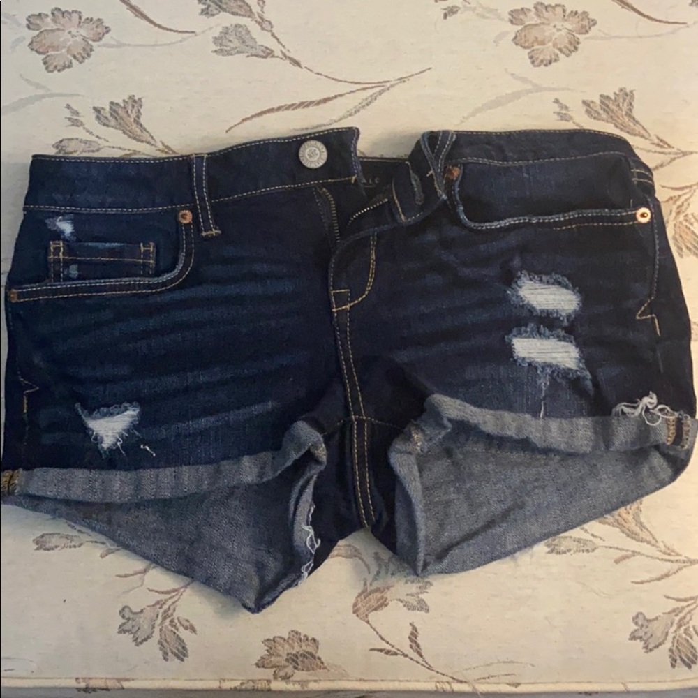 Aero dark jean shorts